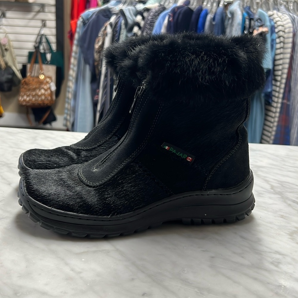 Pajar Black Fur Trim Winter Boots